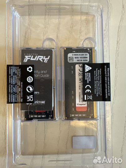 Память для ноутбука kingston fury ddr4 2x8