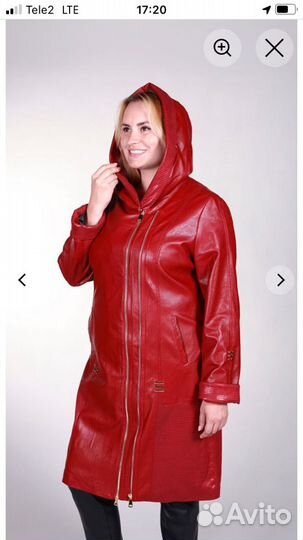 Кожаный плащ женский новый