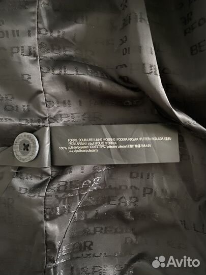 Пальто черное Pull&Bear