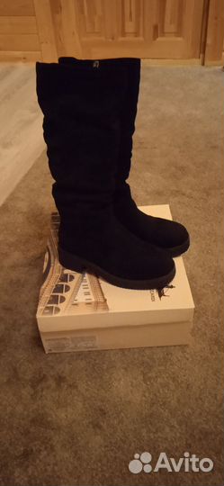Сапоги зимние женские 37 размера замшевые