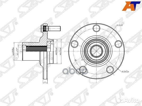 Ступица перед toyota