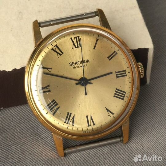 Часы Ракета Секонда СССР Au10 1980е Sekonda винтаж