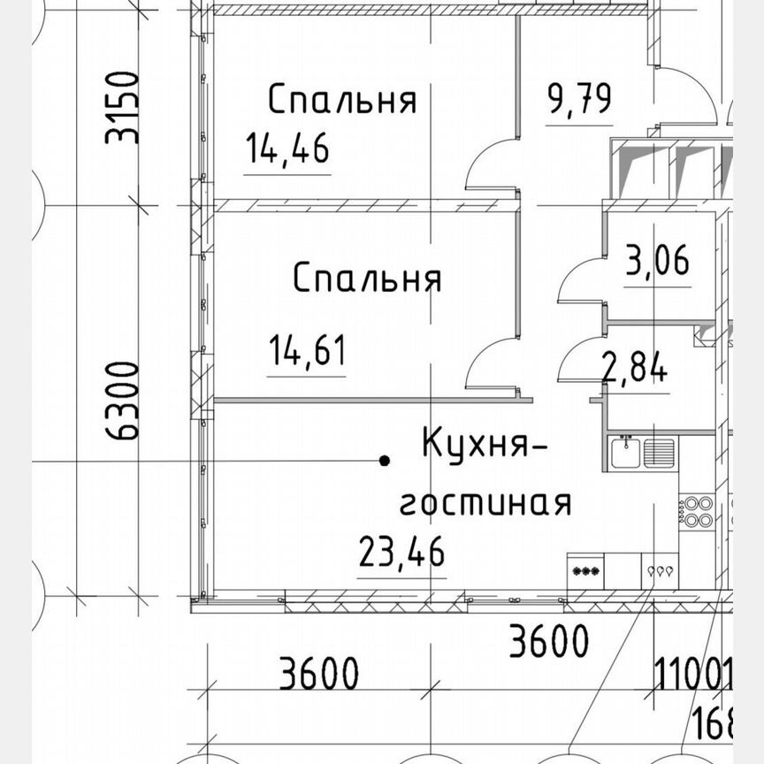 2-к. апартаменты, 67,4 м², 15/24 эт.