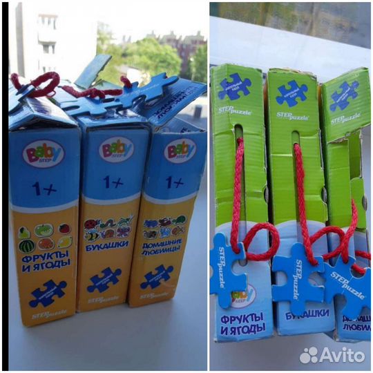 Развивающие игрушки и пазлы для малыша пакетом