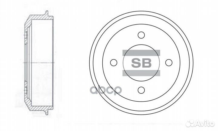 SD1003 барабан тормозной Hyundai Accent 1.3-1