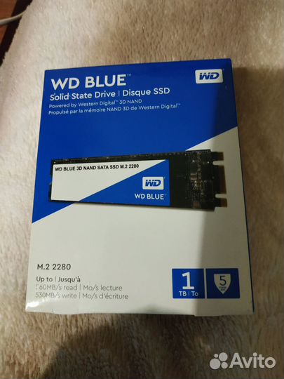 SSD накопитель WD Blue WDS100T2B0B 1тб