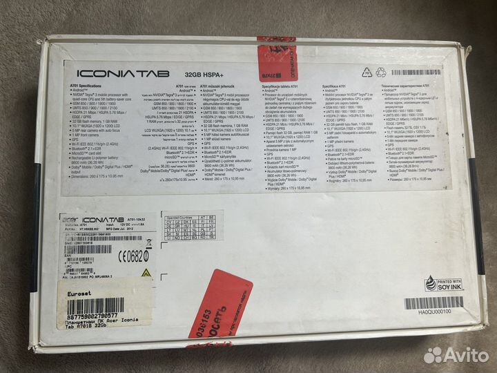 Планшет acer iconia tab