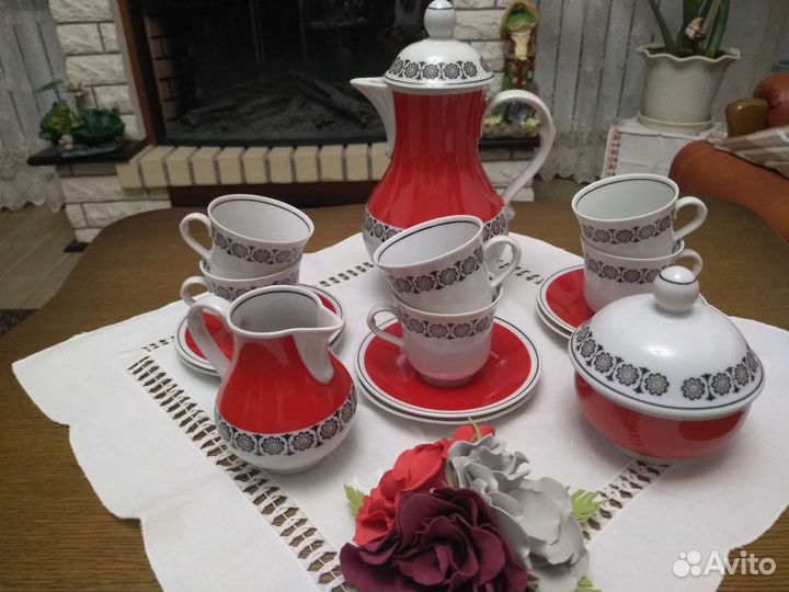 Кофейный сервиз ГДР. Англия, чайный Дулево