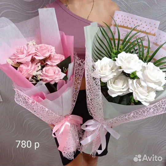 Букеты из мыльных цветов