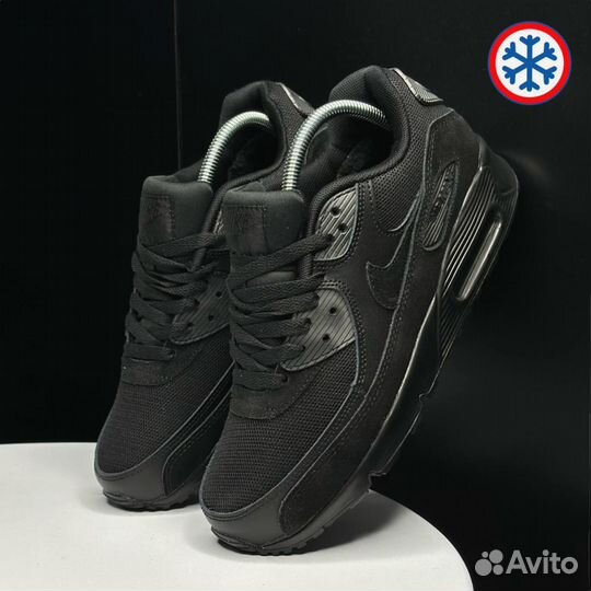 Кроссовки зимние Nike Air Max 90 black