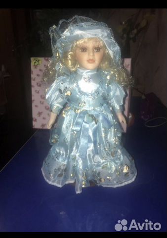 Фарфоровая кукла новая интерьерная 33см