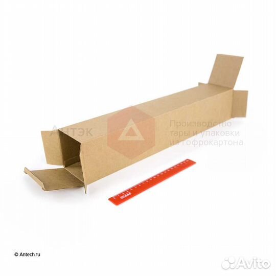 Коробка-тубус с крышкой 85*85*500 мгк Т24E бурый