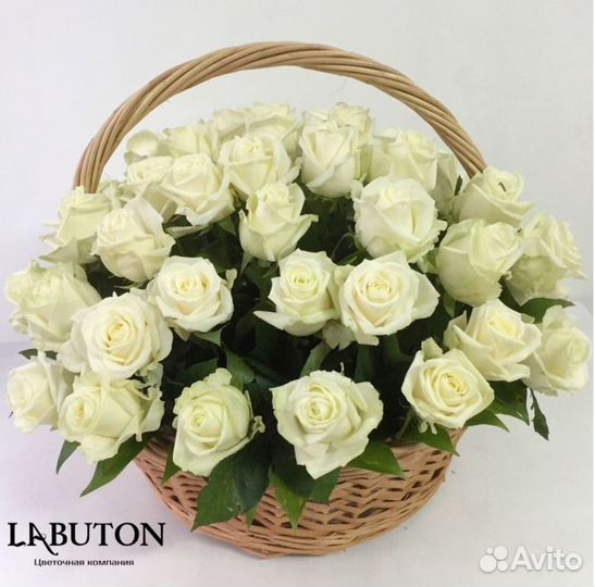 Цветы.Корзина С Розами.Доставка В Кемерово