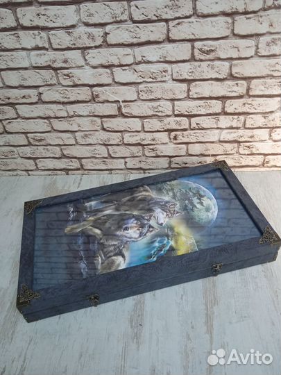 Нарды большие стеклянные 60*60 