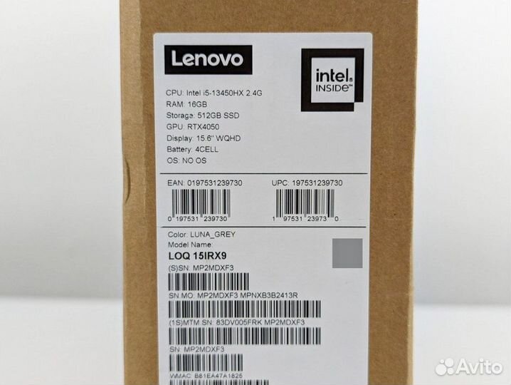 Lenovo LOQ 15IRX9 RTX 4050 core I5 165Hz wqhd