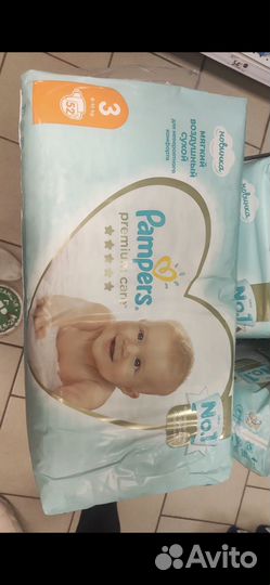 Подгузники Pampers premium care 3