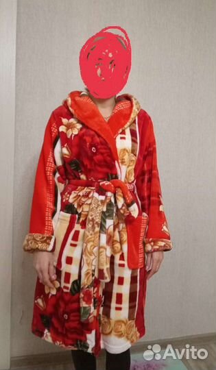 Махровый домашний халат