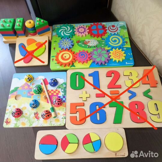 Развивающие деревянные игрушки пакетом