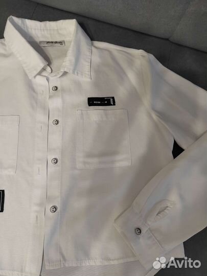 Рубашка белая для девочки, рост 146