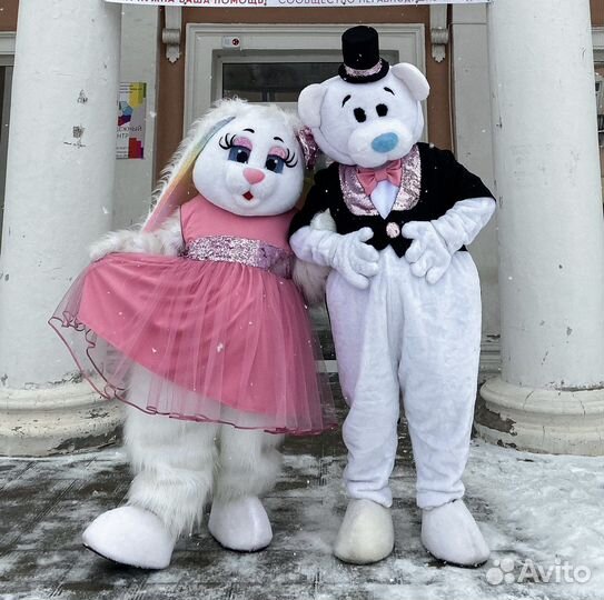 Ростовые куклы Мишка и Зайка