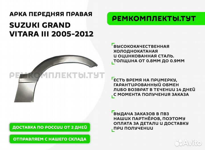 Арка передняя правая Suzuki Grand Vitara 3