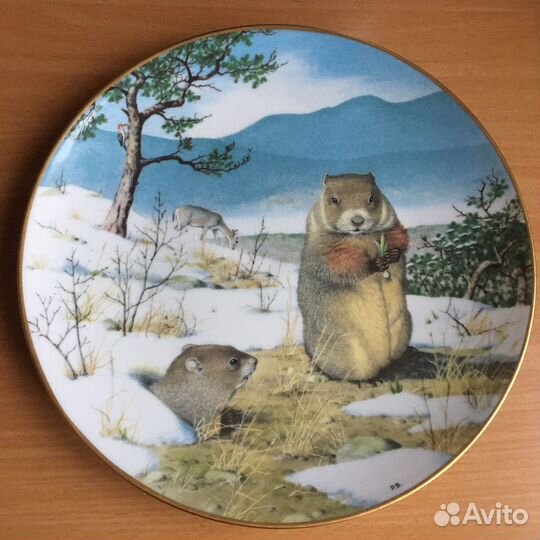 Настенная тарелка Franklin Porcelain, редкая