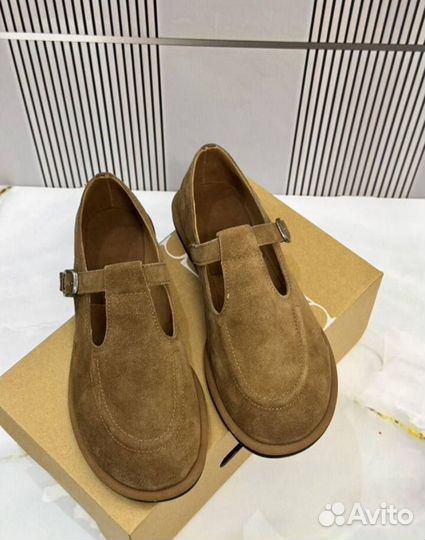 Лоферы натуральная замша the row