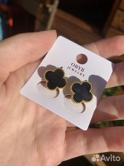 Серьги клевер