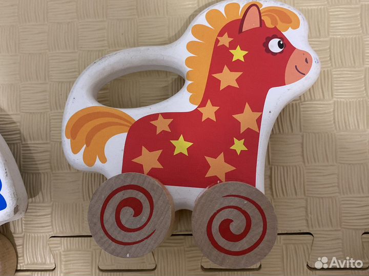 Деревянные игрушки каталки Деревяшки