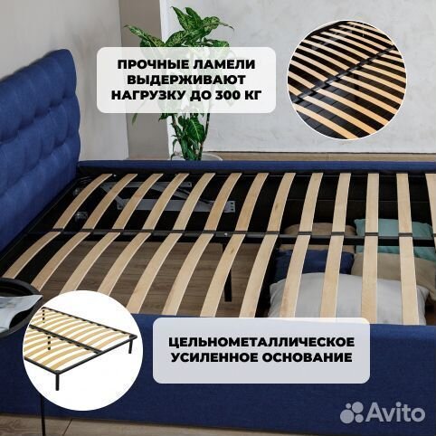 Кровать 140х200 двухспальная мягкая