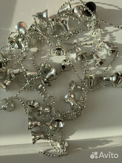 Новогоднее украшение на ёлку. Нить, длина 5,30 м