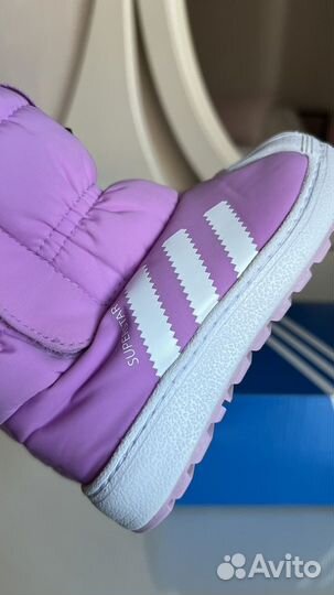 Сапоги дутики adidas superstar для девочки 22р