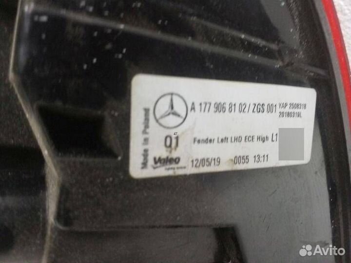 Б/У Б/У Фонарь задний наружный левый Mercedes B