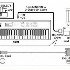 Кабель для синтезаторов Serial Port to TO host