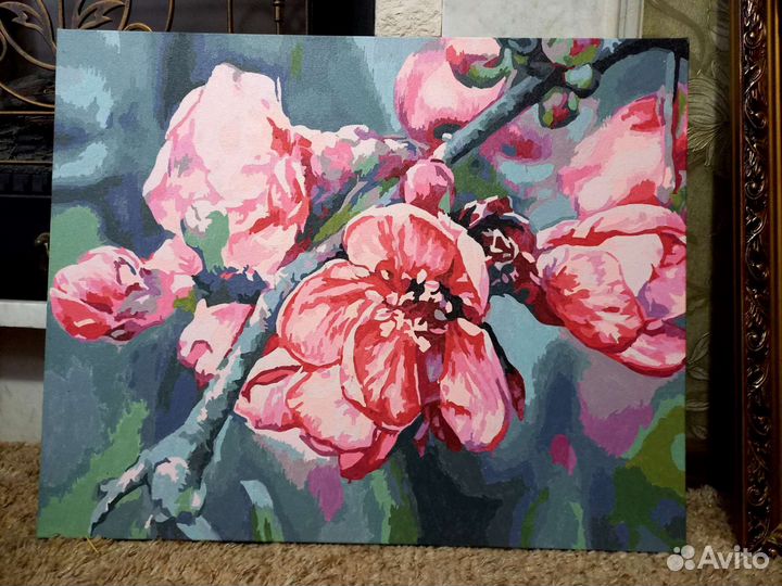 Цветы. Холст. Акрил