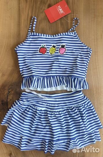 Купальник для девочки раздель юбка-шорты р.130-140