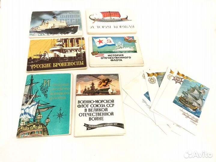 Наборы открыток СССР Флот, корабли, броненосцы