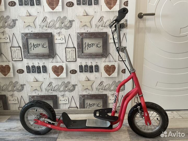 Самокат взрослый с надувными колёсами