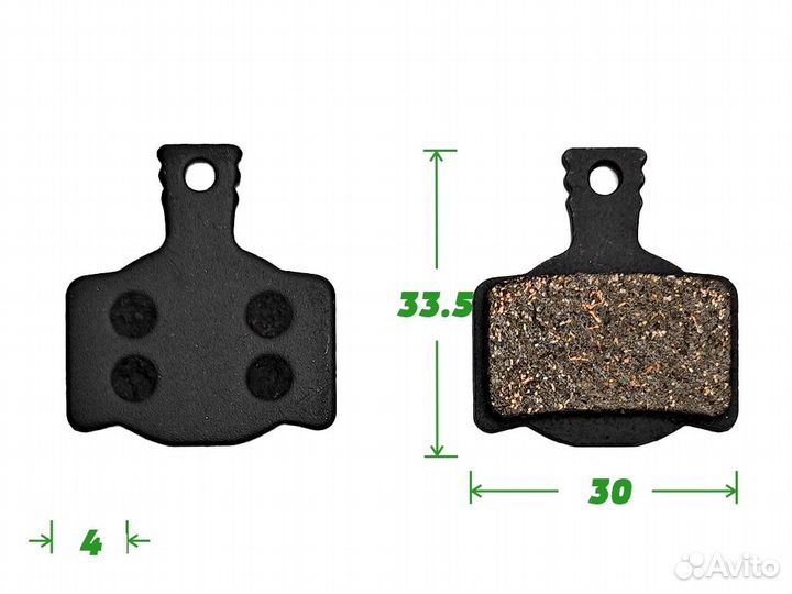 Колодки тормозные велосипедные TP-03F