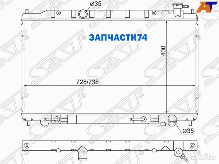 Радиатор Nissan Teana 03-08,SAT