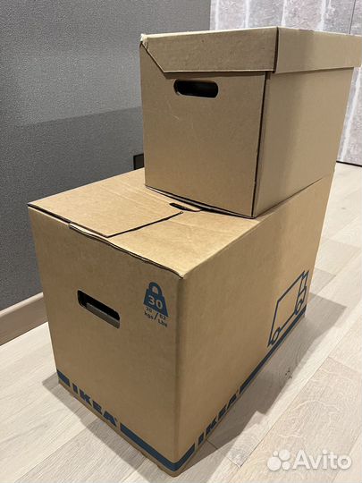 Картонные коробки Икеа для переезда новые и б/у