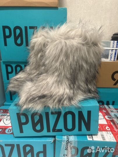 Меховые ботинки rick owens type yeti в наличии