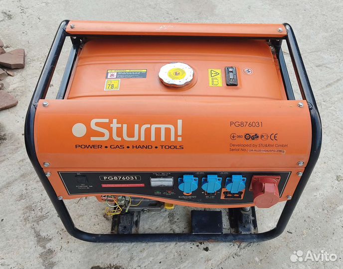 Бензиновый генератор Sturm pg876031