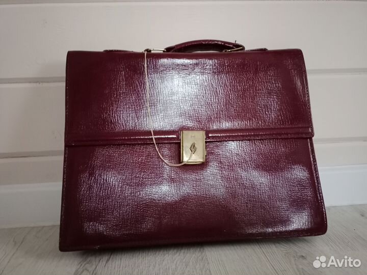 Кожаный портфель винтажный