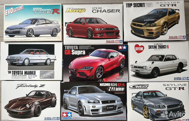 Японские сборные модели Tamiya, Aoshima,Fujimi