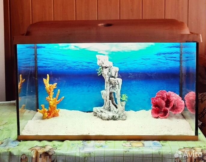 Аквариум с крышкой и освещением