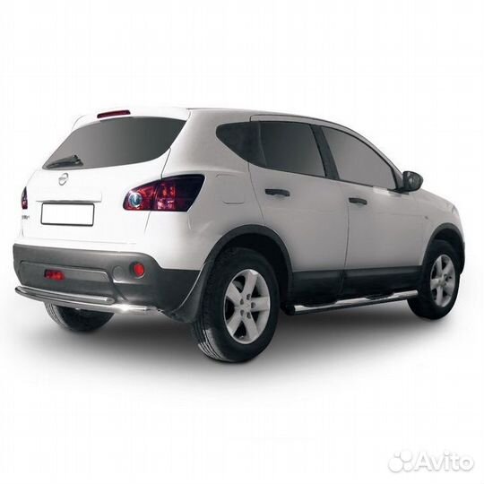 Защита заднего бампера Nissan qashqai (2007)