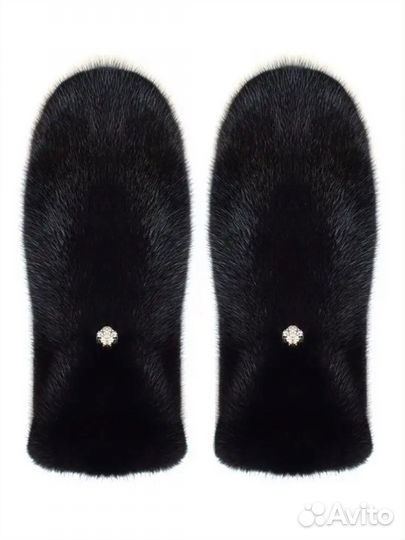 Варежки норковые новые
