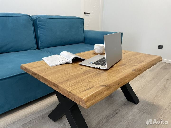 Стол лофт письменный журнальный дубовый