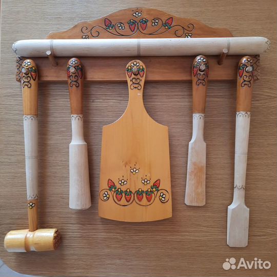 Набор деревянной кухонной утвари